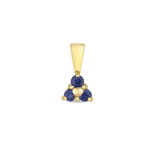 Sapphire 3 Stone Pendant 9ct Gold